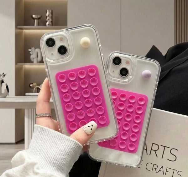 📱 Multifunctional Silicone Suction Cup Phone Holder | Wall Stand | Anti-Slip | Portable Back Sticker