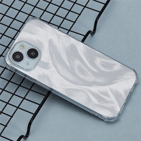 iPhone 15 Aurora Feather Shockproof Case – Dual-Style Protection